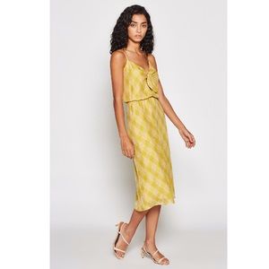 NWT⭐️ Joie Silk Abiah Yellow Front Tie Tank Dress